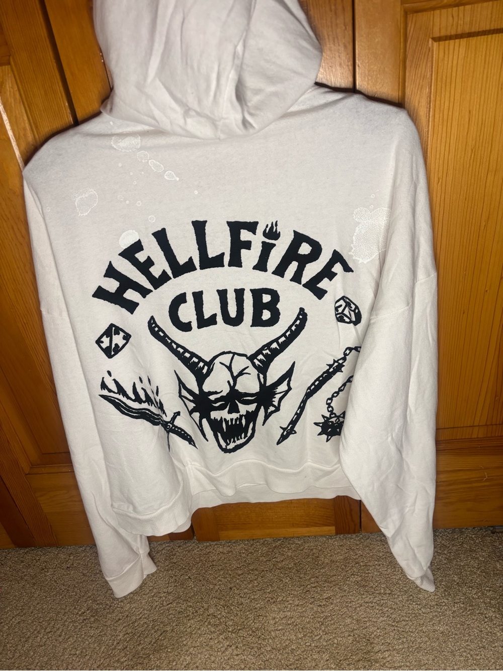 PacSun White Stranger Things Logo Hoodie - Picture 7 of 7